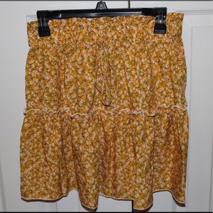 Yellow Flowered Skirt